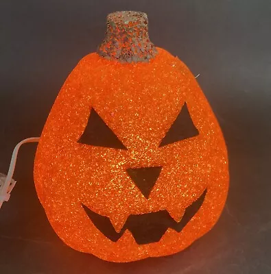 Vintage Halloween Jelly Pumpkin Jack O Lantern Illuminated KMart 8  Preowned • $24.99