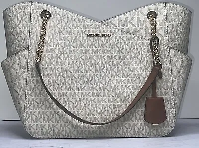 Michael Kors Jet Set Travel*Large XChain •NWT• Shoulder Tote •Vanilla• • $224.95