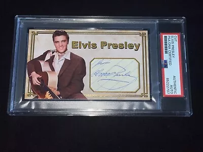 Elvis Presley Signed 3x5 Custom Card Cut PSA Slabbed Music Singer 1/1 Rare • $3999.99