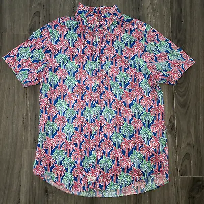 Vineyard Vines Men M Floral Button Murray Shirt Short Sleeve • $10