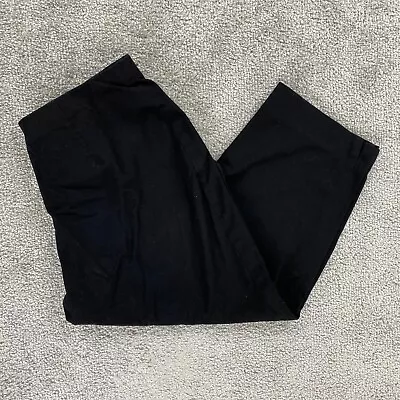 Vintage Fabrizio Gianni Womens Black Cropped Pants 6 Stretch High Comfort Capri • $25.49