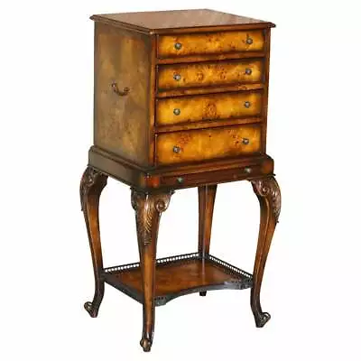 Theodore Alexander Military Campaign Chest Of Drawers On Stand Brown Leather • $2175.86