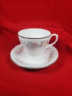 Vintage Mayfair Staffordshire Alpine Footed Cup & Saucer Fine Bone China England • £5.99