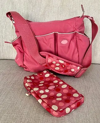 £19.99 • Buy GENUINE RADLEY BABY TRAVEL/CHANGING BAG PINK With SPOTS GOOD CONDITION