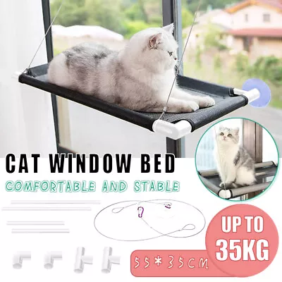 Pet Cat Window Hammock Perch Bed Hold Up To 60lbs Mounted Durable Seat AU NEW • $15.98