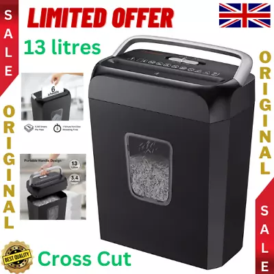 £35.99 • Buy Bonsaii Paper Shredder For Home Use, 6 Sheet Cross Cut Shredder, Shred Credit Ca
