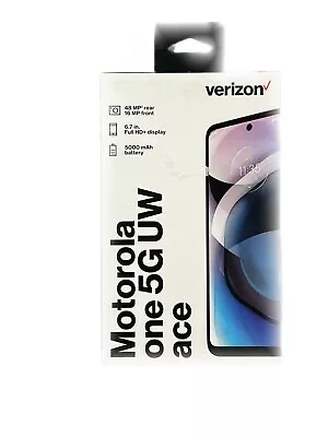 Verizon Moto Motorola One 5G Ace 64GB 48MP 6.7  Gray Prepaid Smartphone New • $50