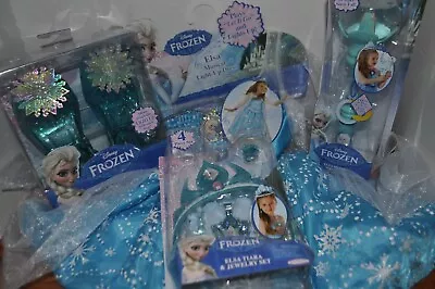 Disney Frozen Elsa Musical Light Up Dress Size 4-6X & Accessories • $124.78