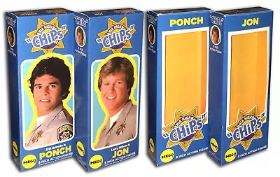 Mego CHiPs BOXES For 8  Action Figures (SET Of 2)  (BOXES ONLY!) • $26