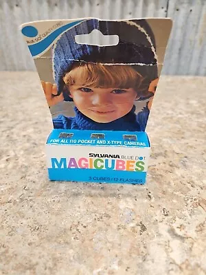 Vintage Sylvania Magicubes Magic Cubes Blue Dot 3 Cubes (12 Flashes) • $10