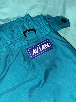 Vintage AVIAN Le Style Sportif Womens Teal Ski Snow Pants Shell Sz L • $16.95