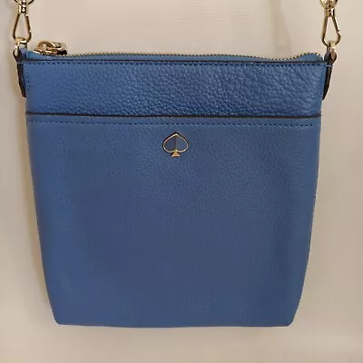 Kate Spade Polly Small Swing Pack Pebble Leather Bag Swordfish Blue NWOT • £72.32