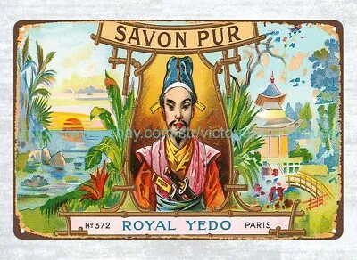 Savon Pur Soap Label Pure Soap Metal Tin Sign Wall Picture Nostalgic • $15.85