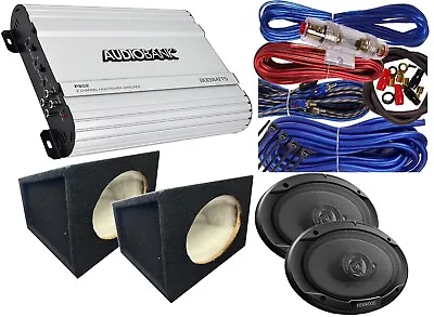 $179.99 • Buy 2x Kenwood KFC-6966S 400W Speakers+ 800W Amplifier+ 2x S1 6x9  Speaker Box + Kit