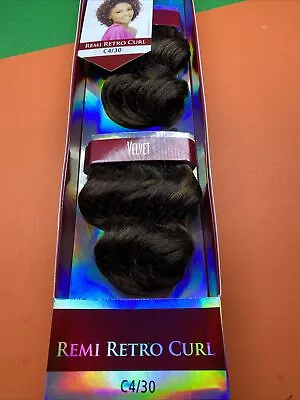 VELVET REMI_100%_human_hair_Short_Series_3PCS_RETRO_CURL_#C4/30 • $25