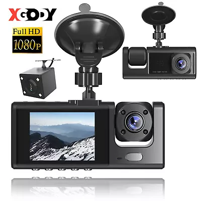 $34.99 • Buy XGODY 1080P Car DVR Dash Cam Video Recorder Front And Inside Rear For Uber Taxi