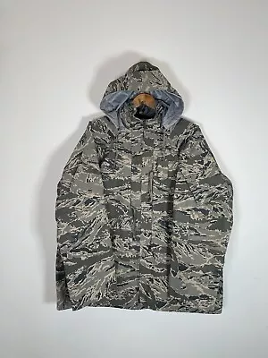 Mens Air Force ABU Environmental Camo Park Jacket Large Gore Tex Tiger Stripe • $48.99
