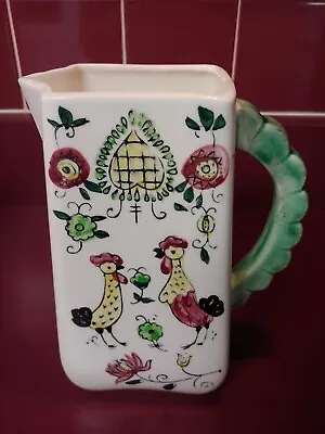 Vintage Rooster Pitcher Pennsylvania Dutch Folk Art • $26.95