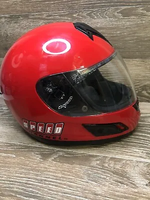 Vega Red Full Face Motorcycle Helmet XS / FF301 / Speed Channel Logo • $18