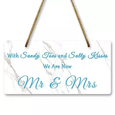 Wedding Sign For Ceremony Beach Wedding Decor Mr And Mrs Sign For Wedding Table  • $11.54