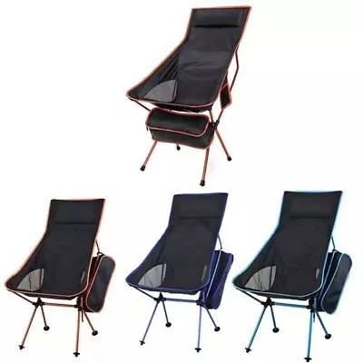 Foldable Outdoor Camping Chair Portable High Back Mountaineering Fishing Chair • £18.98