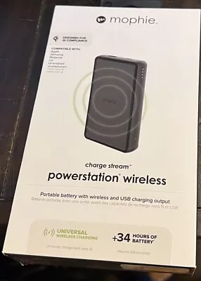 Mophie Charge Stream Powerstation Wireless Portable Battery PLUS USB-C & A PORTS • $19.99