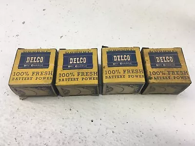$40 • Buy 4 - Vintage NOS Delco Dry Charge Battery Power Emergency Flares