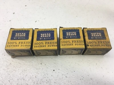 $40 • Buy 4 - Vintage NOS Delco Dry Charge Battery Power Emergency Flares