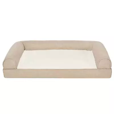 Pet Products Medium Plush & Performance Linen Orthopedic Sofa Dog Bed Flax • $36.12