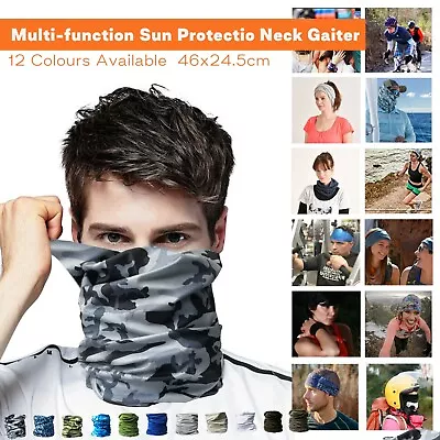 Multi-function Cooling Neck Gaiter Stretch Tube Scarf Sun Protection Face Shield • $3.95