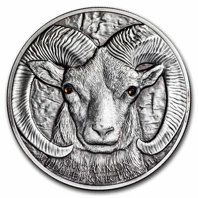 2013 Mongolia 1 Oz Silver Argali Ovis Ammon (Coin Only) • $174.35