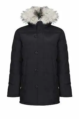 4BIDDEN Vault Faux Fur Trimmed Hooded Jacket | Black • £60
