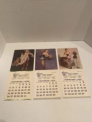 Elvgren Pinup Girl  One Month Advertisement Calendars.Lewis Artist Supply Co. • $45