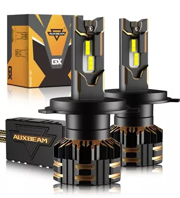 AUXBEAM GX Series Canbus 9003 H4 LED Headlight Bulbs High-Low Beam 6000K White • $87.99