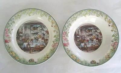 VILLEROY & BOCH Foxwood Tales: Kitchen Rim Cereal Bowl 7 ⅞  & Plate 8 ⅛  • $59.95