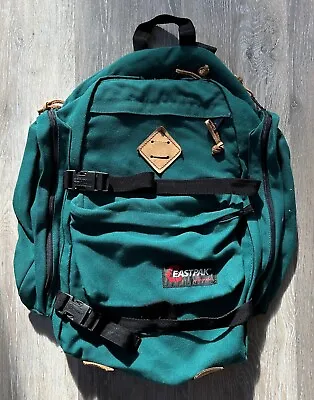 Eastpak Rucksack 5 Pocket Backpack Made In USA Vintage 1990s Green • $49.99
