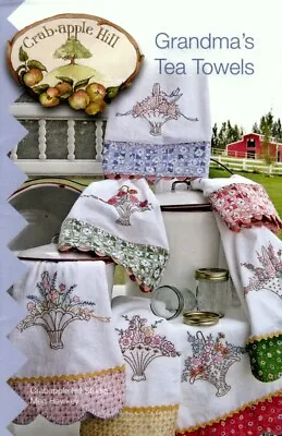 Grandma's Tea Towels - Pattern By Meg Hawkey - Basket Designs For Tea Towels • $10