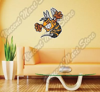 Bee Hornet Wasp Fighting Cartoon Wall Sticker Room Interior Decor 22 X22  • $19.99