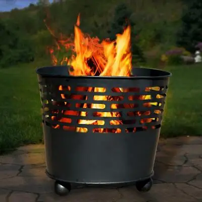 £21.99 • Buy Cast Iron Fire Pit Bowl Garden Patio Camping Log Burner Basket Outdoor Heater