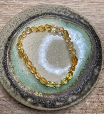 £10 • Buy Citrine Quartz Gemstone Crystal Bracelet Chakra