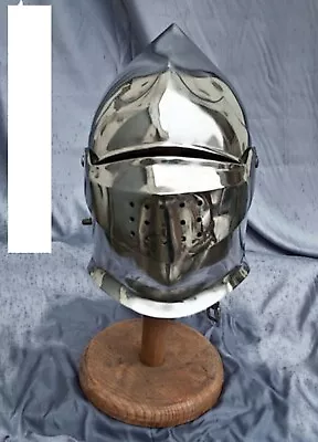 Armet Closed Helmet SCA LARP Fantasy Helmet Medieval Helmet LARP Helmet Sca • $185.80