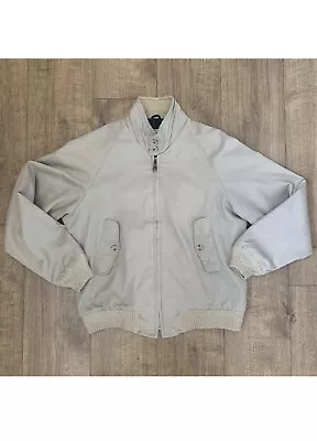 £13.50 • Buy LL Bean Mens Bomber Harrington Jacket Size 40 Funnel Neck Tartan Beige Lined 