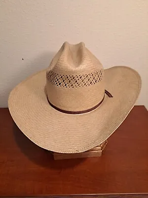 Vintage Resistol Straw Cowboy Hat Self Conforming Hand Woven Formosan Size 7 1/4 • $39.95