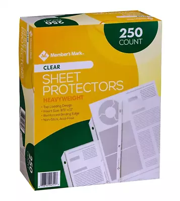 Member's Mark Sheet Protectors Clear (250 Ct.) *FREE SHIPPING* • $20.99