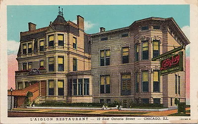 Postcard L'Aiglon Restaurant Chicago IL • $20.04