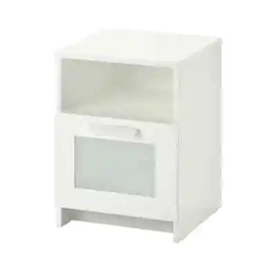 Ikea BRIMNES Bedside Table White 39x41 Cm Bed Table Drawer Shelf Home Decor • £89.99