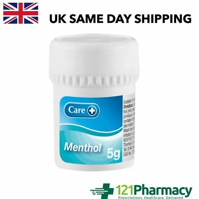 Menthol Crystals - 5g Congestion | Blocked Nose | Cold Flu Aromatherapy PHARMACY • £5.38