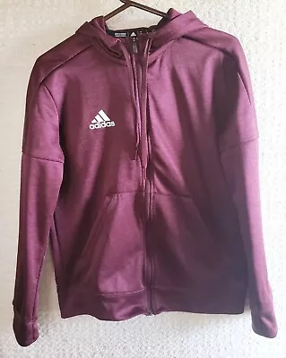 Adidas Climawarm Hoodie Jacket Men's M  Maroon Full Zip  Sweatshirt Jacket New • $24.49