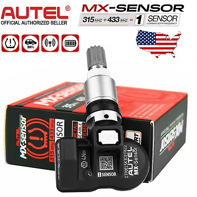 Autel Mx-Sensor 433MHz&315MHz Programmable TPMS Tyre Pressure Sensor Metal Valve • $28