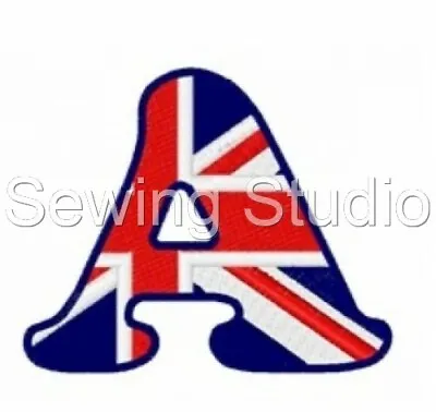 Union Jack Font Designs - Machine Embroidery Designs On Usb • £13